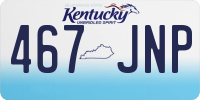 KY license plate 467JNP