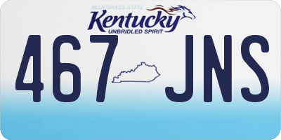 KY license plate 467JNS