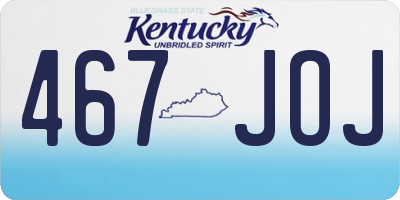 KY license plate 467JOJ