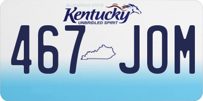 KY license plate 467JOM