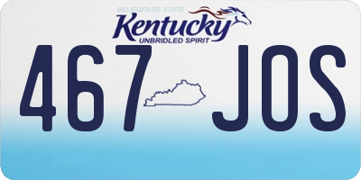 KY license plate 467JOS