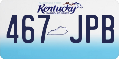 KY license plate 467JPB
