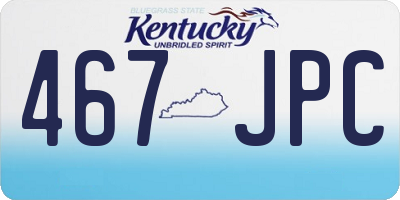 KY license plate 467JPC