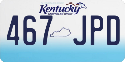 KY license plate 467JPD
