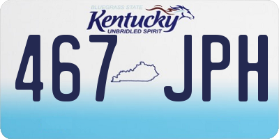 KY license plate 467JPH