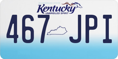 KY license plate 467JPI