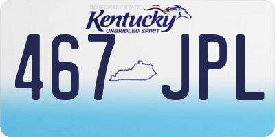 KY license plate 467JPL