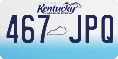 KY license plate 467JPQ