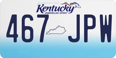 KY license plate 467JPW