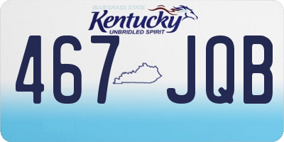 KY license plate 467JQB