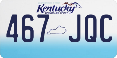 KY license plate 467JQC
