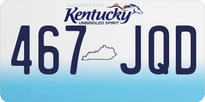 KY license plate 467JQD