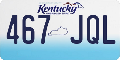 KY license plate 467JQL