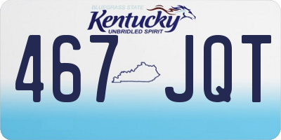 KY license plate 467JQT