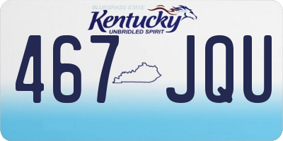 KY license plate 467JQU