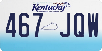 KY license plate 467JQW