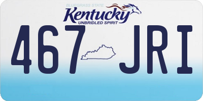 KY license plate 467JRI