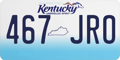 KY license plate 467JRO