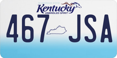 KY license plate 467JSA