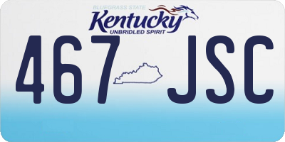 KY license plate 467JSC