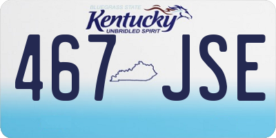 KY license plate 467JSE