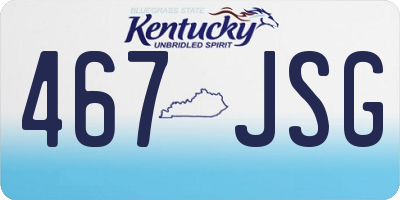 KY license plate 467JSG