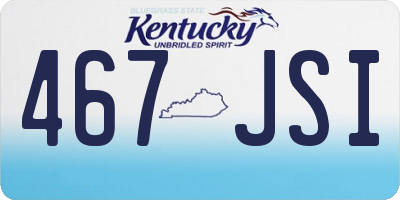 KY license plate 467JSI