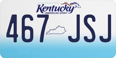 KY license plate 467JSJ