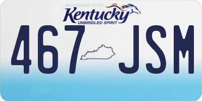 KY license plate 467JSM