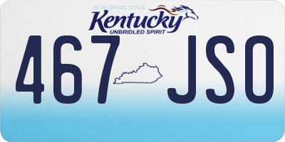 KY license plate 467JSO