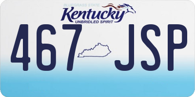 KY license plate 467JSP
