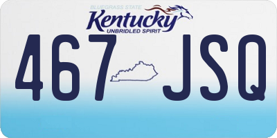 KY license plate 467JSQ
