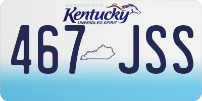 KY license plate 467JSS