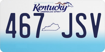 KY license plate 467JSV