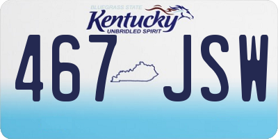 KY license plate 467JSW