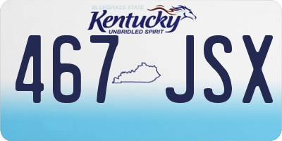 KY license plate 467JSX
