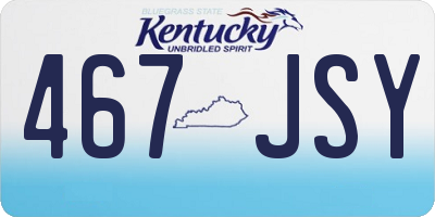 KY license plate 467JSY