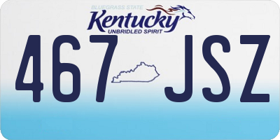 KY license plate 467JSZ