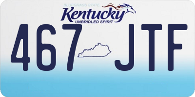 KY license plate 467JTF