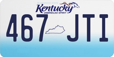 KY license plate 467JTI