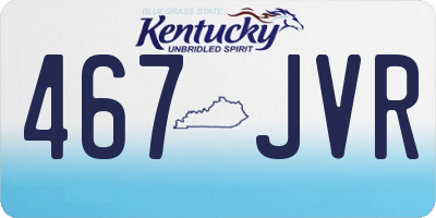 KY license plate 467JVR