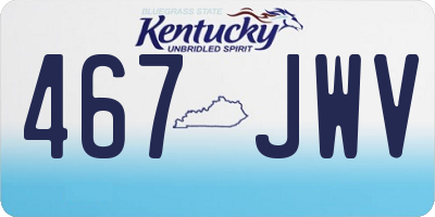 KY license plate 467JWV