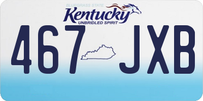 KY license plate 467JXB