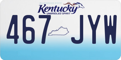 KY license plate 467JYW