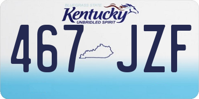 KY license plate 467JZF