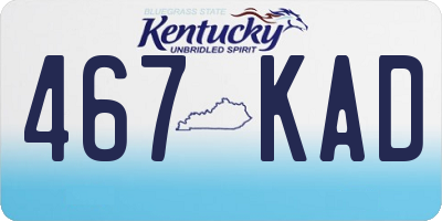 KY license plate 467KAD