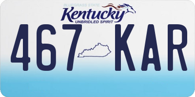 KY license plate 467KAR