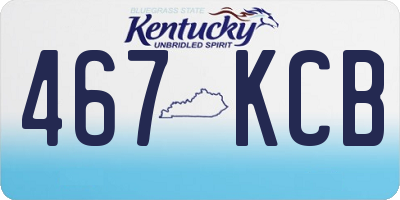 KY license plate 467KCB