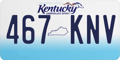 KY license plate 467KNV