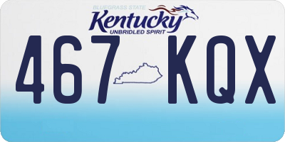 KY license plate 467KQX